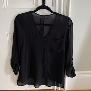 Sheer black top